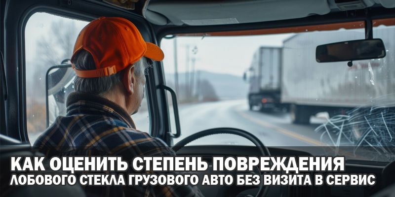 Как оценить степень повреждения лобового стекла грузового авто без визита в сервис